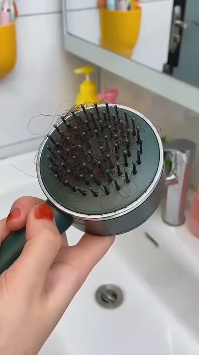 Round Self-cleaning Hair Brush