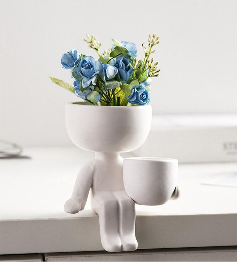Creative Humanoid Ceramic Flower Pot - Store Of Things