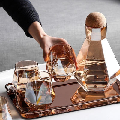 Geometry Glass Water Carafe Set - Store Of Things